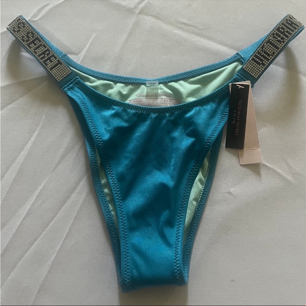Victorias Secret Brazilian Bombshell Rhinestone Shine Swim Bottom small